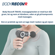 Massagepistol TRAVEL sort med rejsetaske fra Body RecovR